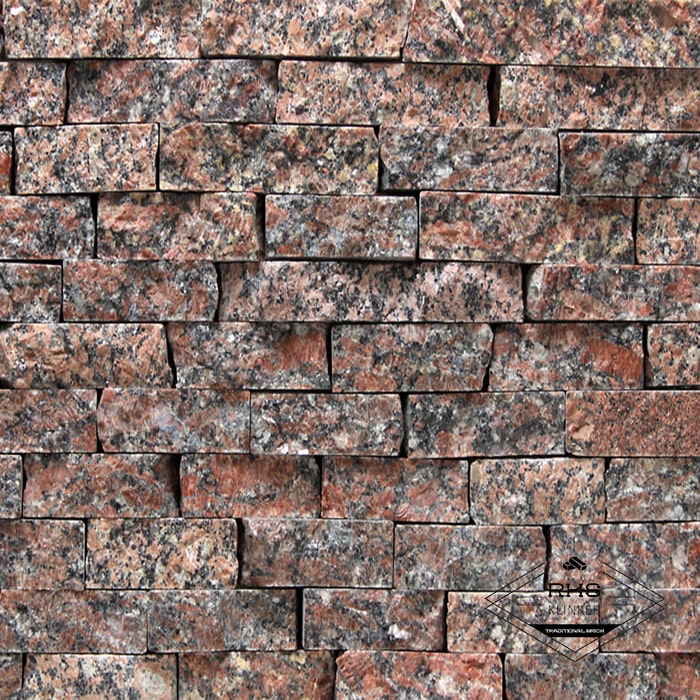 Фасадный камень Горбушка (лапша) — Гранит Красный Микс в Калуге